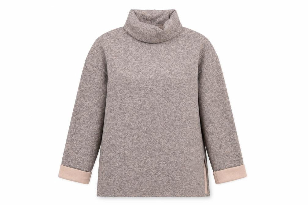 New Look Women Beige Roll Neck Long Sleeve Knit Jumper Size M