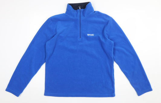 Regatta Men's Blue Fleece Half Zip Pullover Sweatshirt Size L