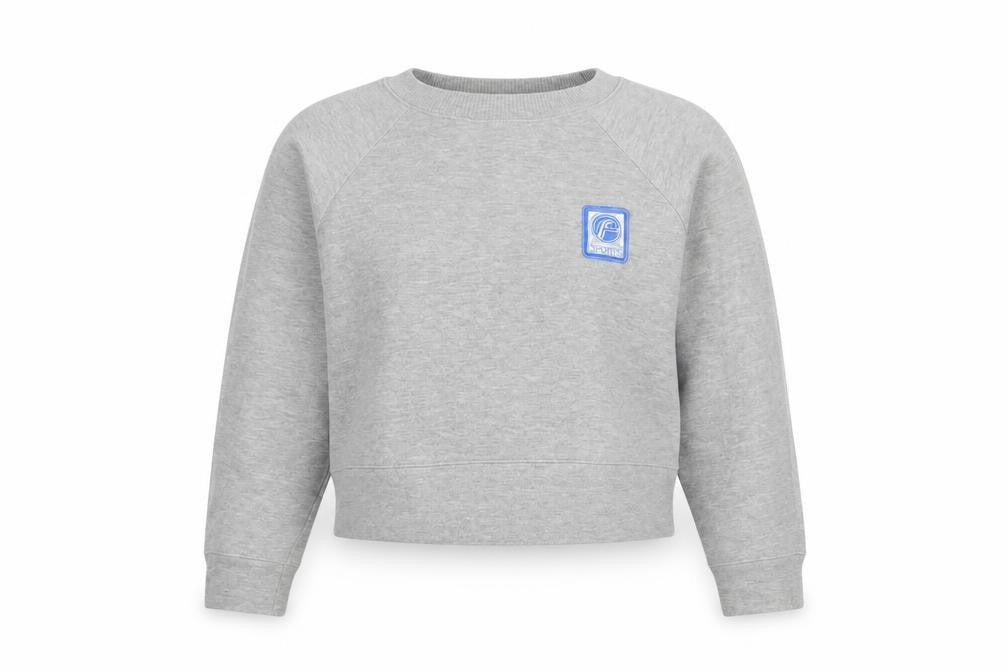 Miss Selfridge Womens Grey Cotton Blend Crew Neck Sweatshirt S/M