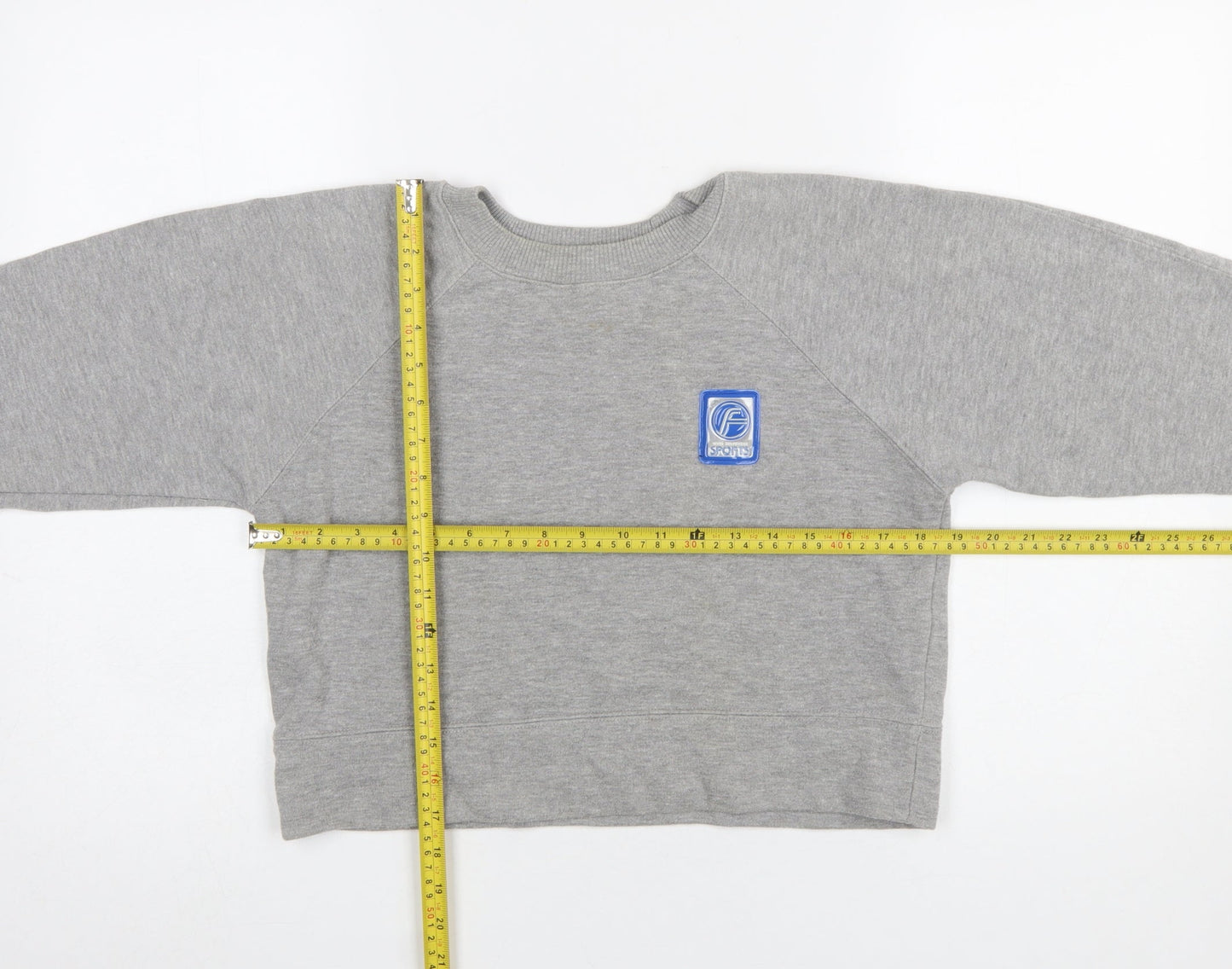 Miss Selfridge Womens Grey Cotton Blend Crew Neck Sweatshirt S/M