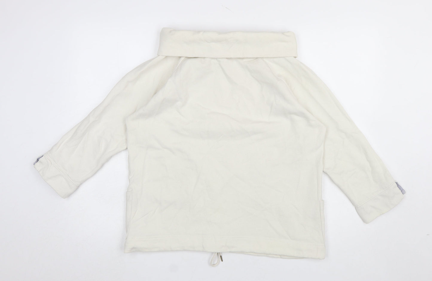 Cotton Traders Women's Ivory Size 14 Pullover Sweatshirt with Drawstring Hem