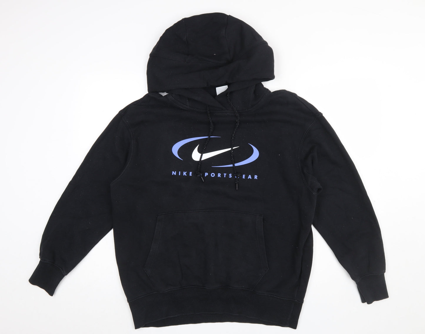 Nike Mens Black XS Pullover Hoodie Sportswear Graphic Print