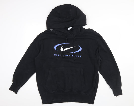 Nike Mens Black XS Pullover Hoodie Sportswear Graphic Print