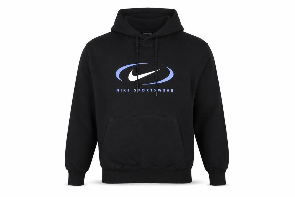 Nike Mens Black XS Pullover Hoodie Sportswear Graphic Print