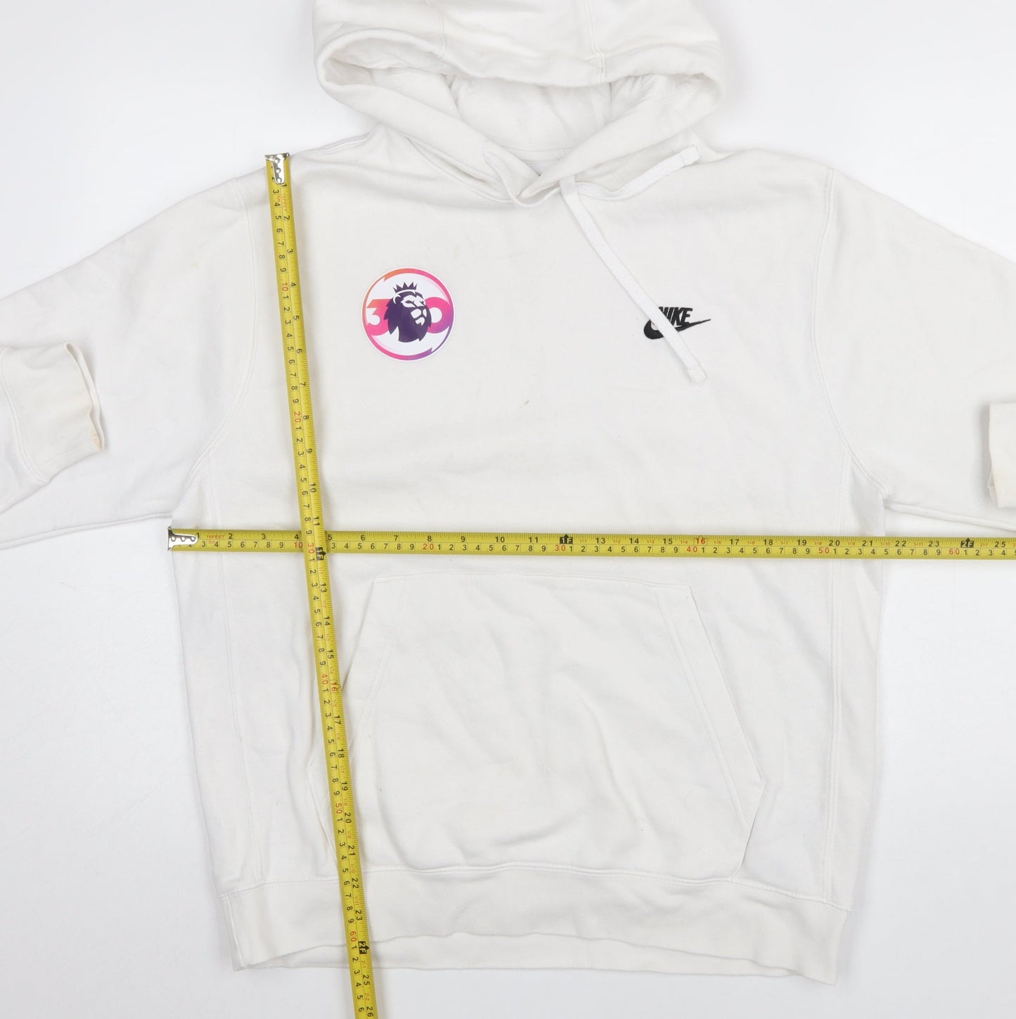 Nike Men's White Pullover Hoodie M Sports Graphic Fleece