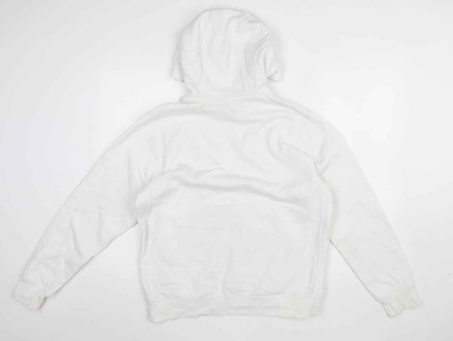 Nike Men's White Pullover Hoodie M Sports Graphic Fleece