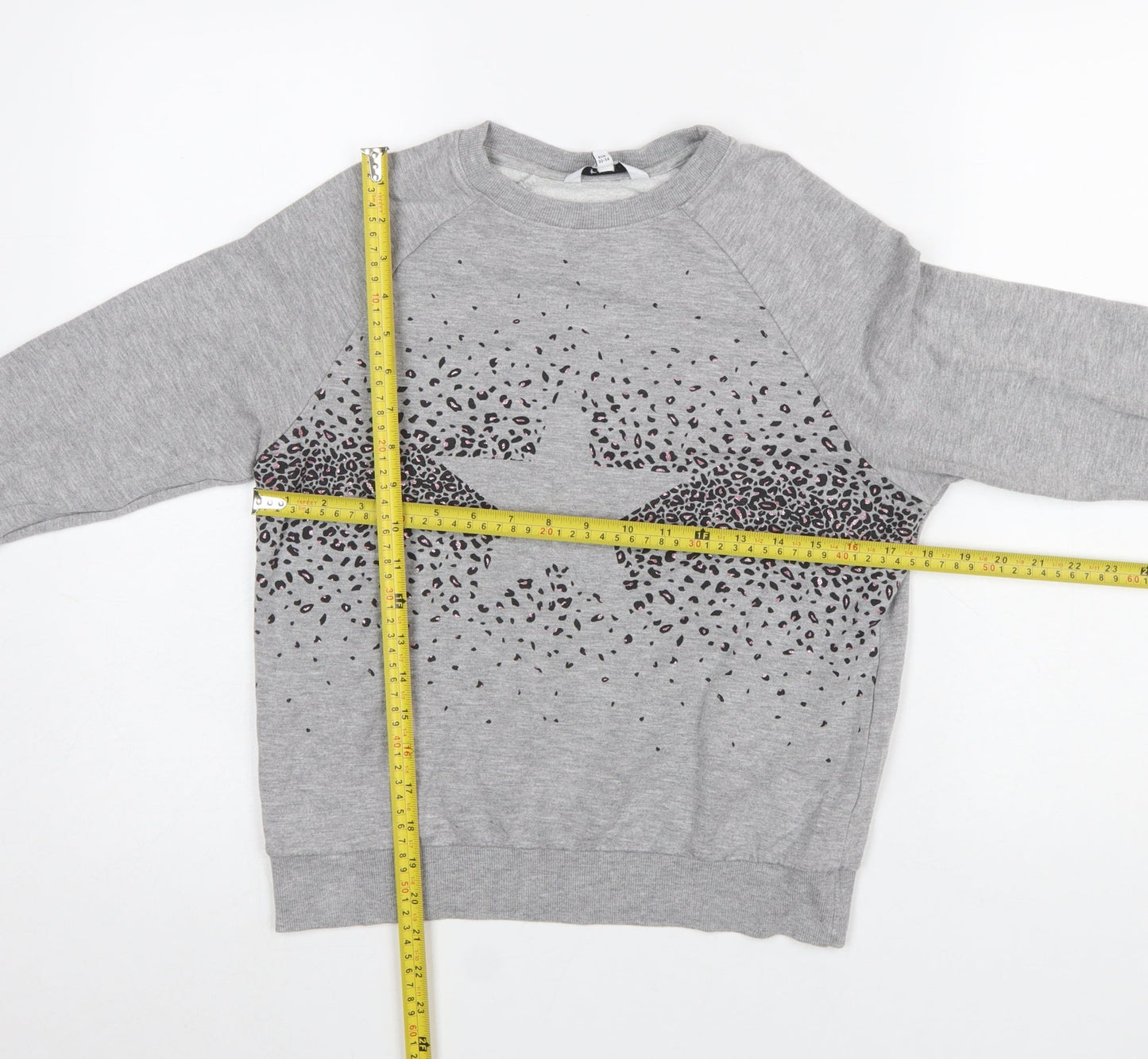Next Women Grey Star Print Pullover Sweatshirt XS