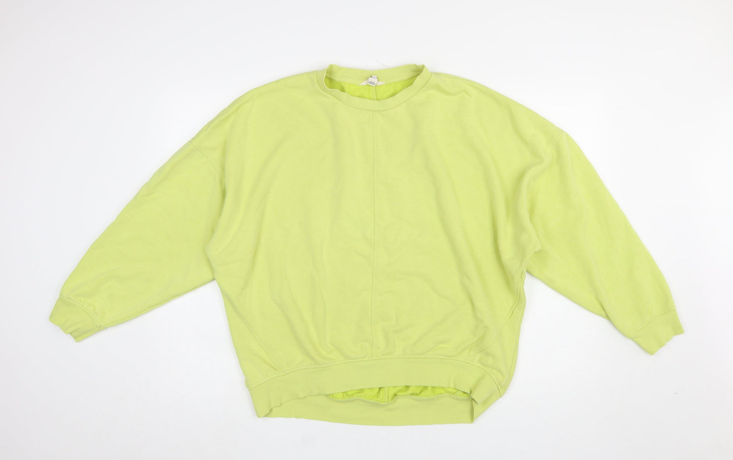 River Island Womens Lime Green Cotton Blend Pullover Sweatshirt Size S
