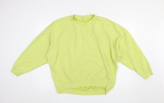 River Island Womens Lime Green Cotton Blend Pullover Sweatshirt Size S