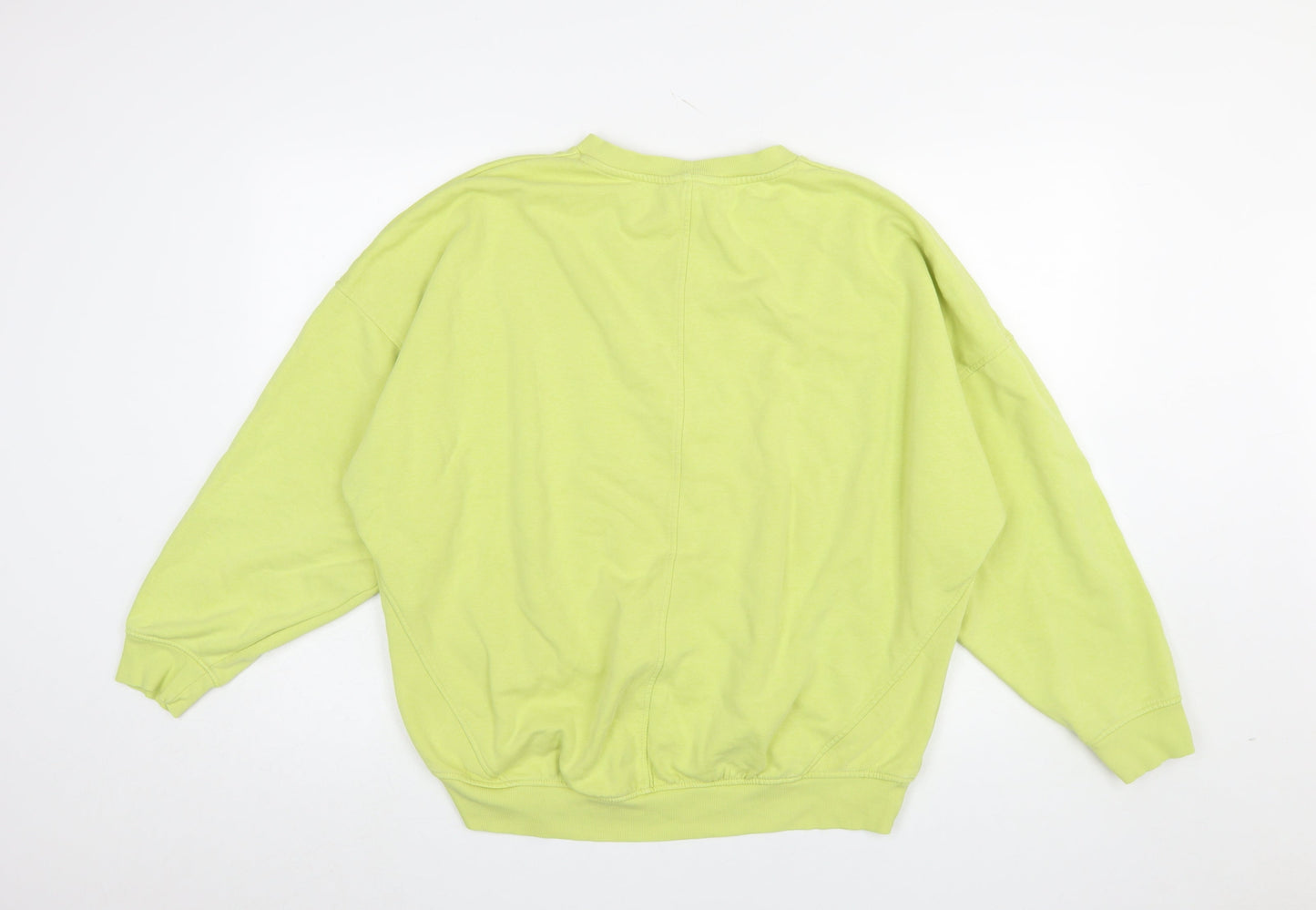 River Island Womens Lime Green Cotton Blend Pullover Sweatshirt Size S