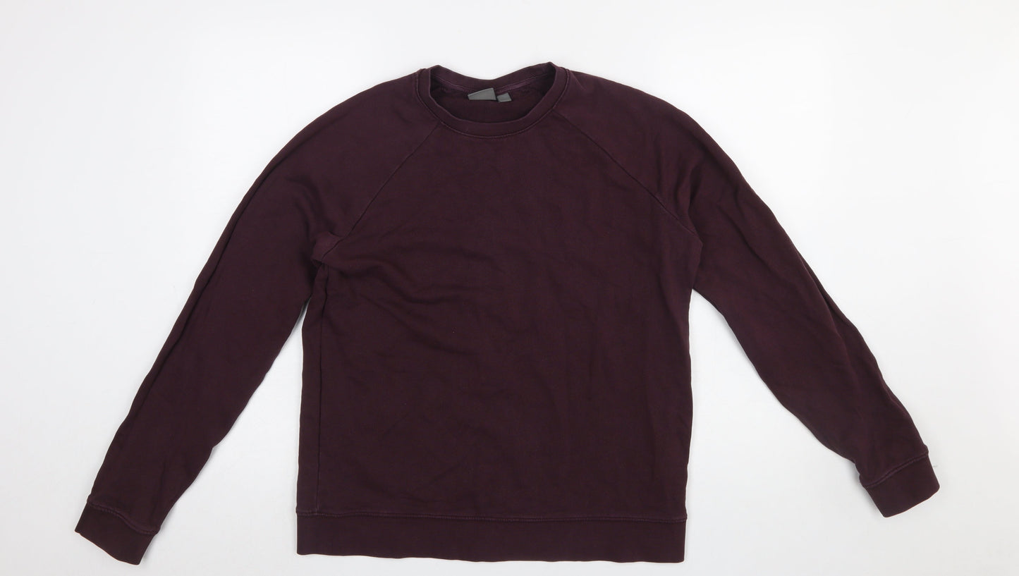 ASOS Men's Purple Crew Neck Cotton Sweatshirt Size L Regular Fit
