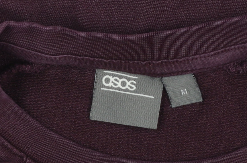 ASOS Men's Purple Crew Neck Cotton Sweatshirt Size L Regular Fit