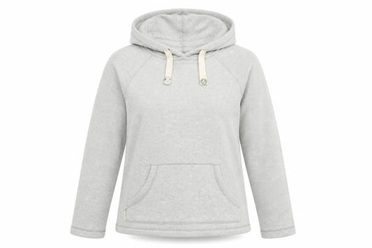 One Earth Women Grey Hooded Pullover Sweatshirt Size 8