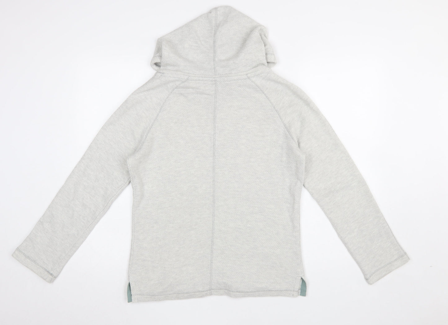 One Earth Women Grey Hooded Pullover Sweatshirt Size 8