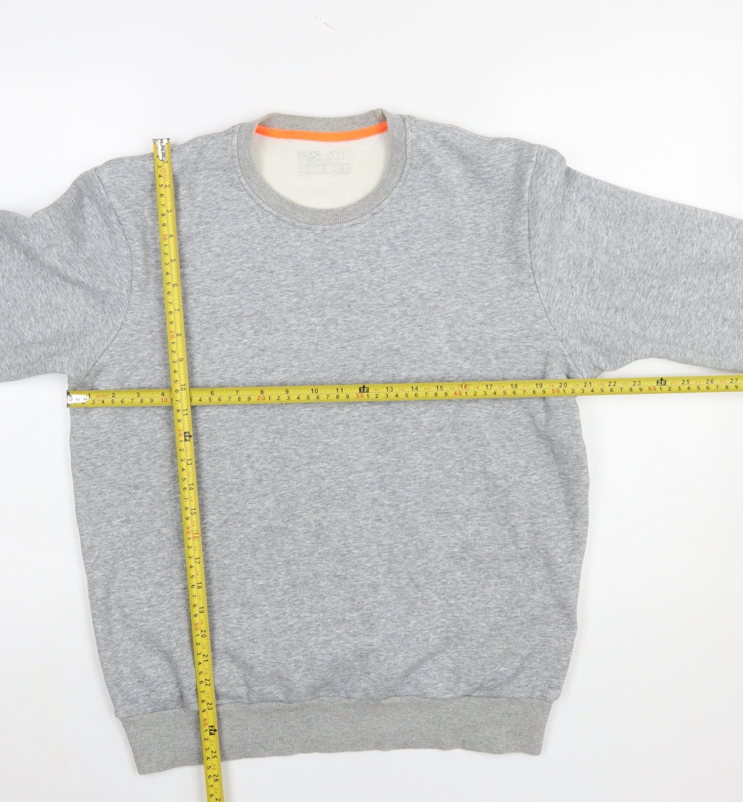 Blue Star Men's Grey Crew Neck Pullover Sweatshirt Size L