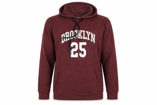 R&T Fashion Women's Burgundy Brooklyn 25 Pullover Hoodie Size L