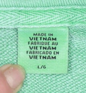 Levi's Womens Green Cotton Pullover Hoodie Size L