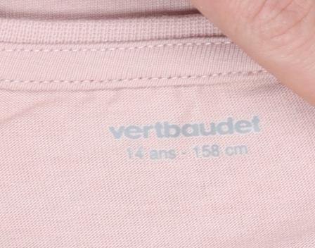 Vertbaudet Girls Pink Long Sleeve Ballerina T-Shirt 14 Years Cotton Ruffle Detail