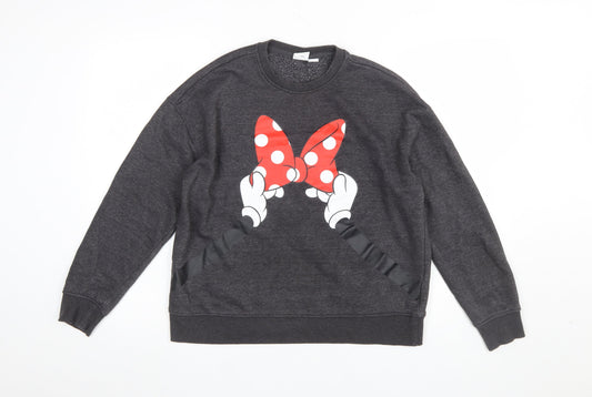 Disney Primark Women’s Grey Minnie Mouse Sweatshirt Size 10/12