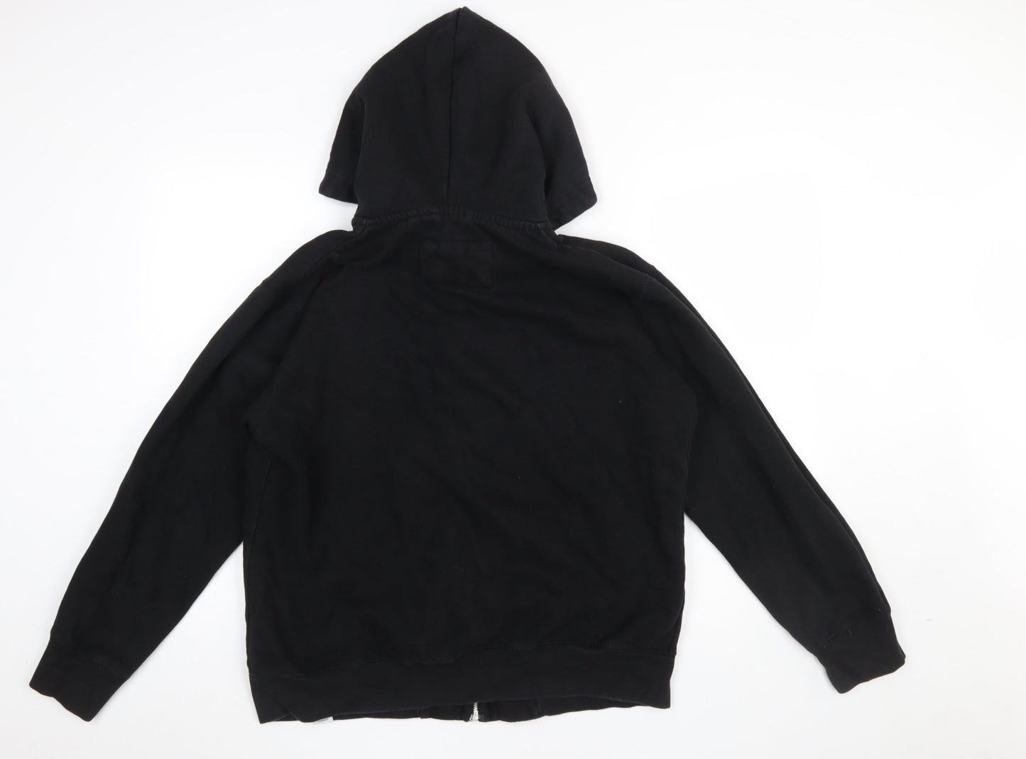 Pull & Bear Womens Black Full Zip Hoodie Size L Cotton Blend