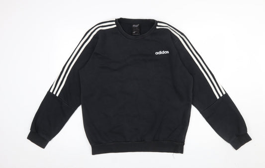 Adidas Men’s Black Pullover Sweatshirt Size M Crew Neck Sports Style