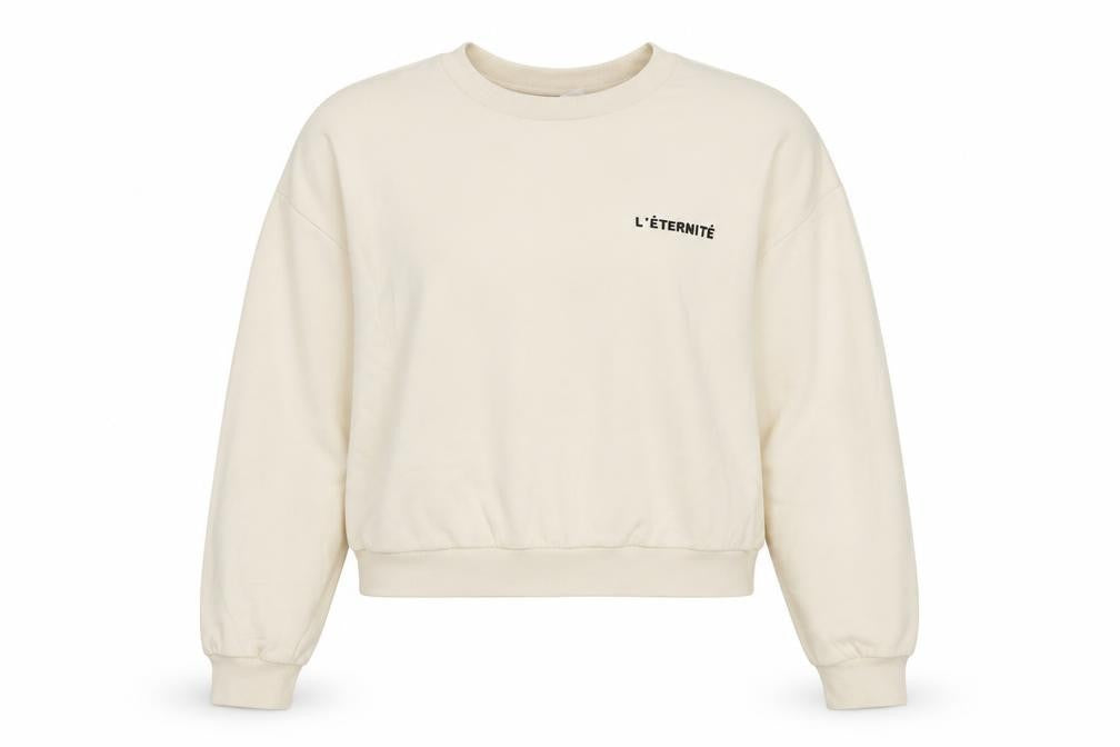 H&M Divided Women’s Beige L Crew Neck Pullover Sweatshirt