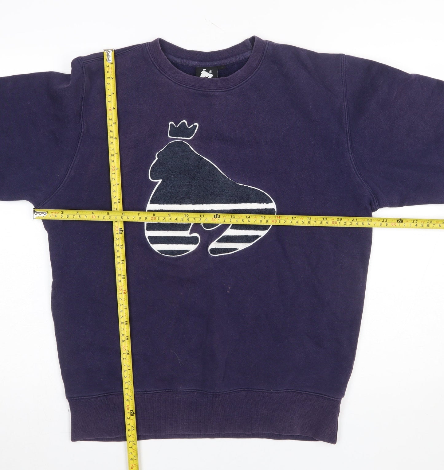 Money Mens Purple Sweatshirt M Crew Neck Graphic Pullover