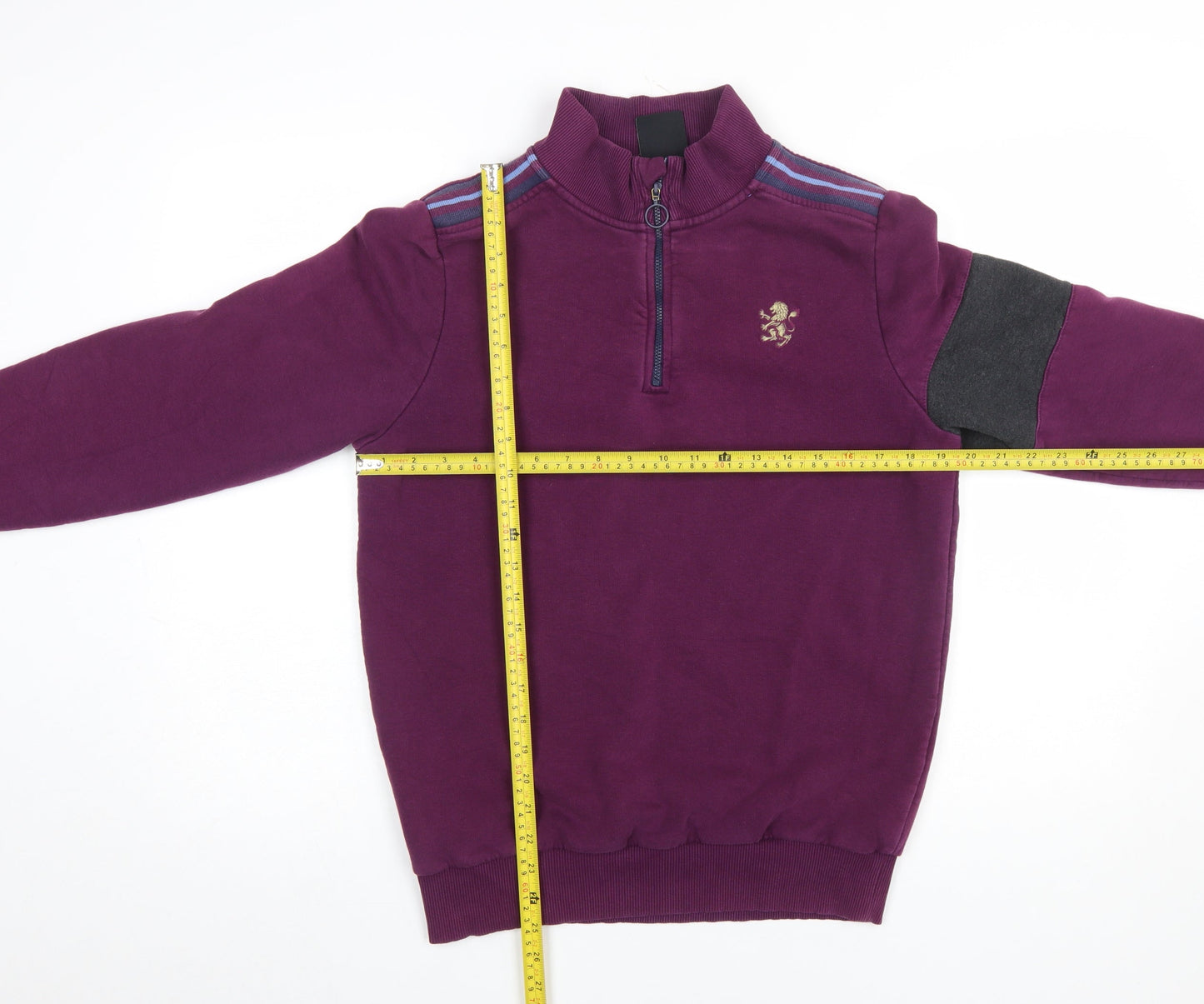 Avec Men’s Purple 1/4 Zip Sports Sweatshirt Size S