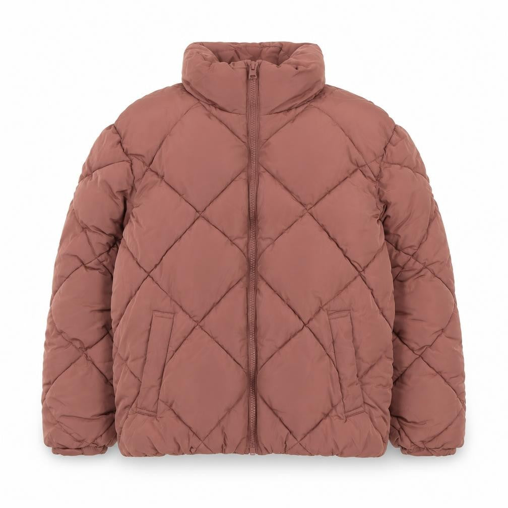 New Look Girls Brown Quilted Puffer Jacket Size 8 Years
