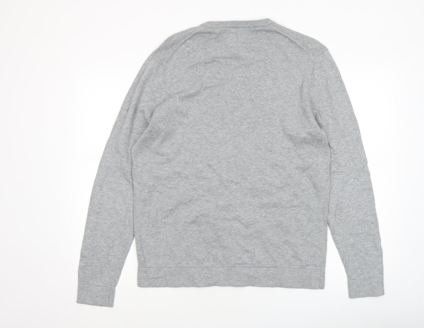 Only & Sons Men's Grey L Knit Crew Neck Pullover Jumper