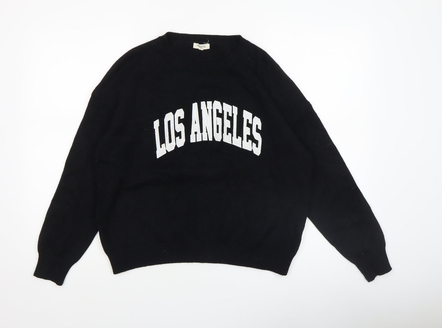 Moode Paris Women Black Los Angeles Knit Pullover Jumper One Size