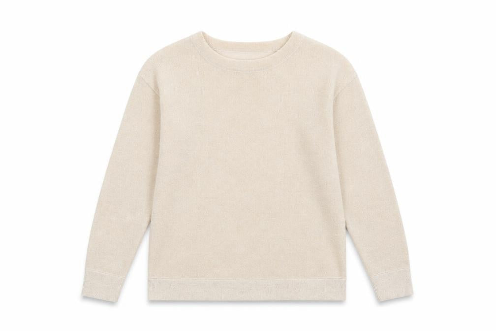 Marks & Spencer Women’s Beige XS Crew Neck Long Sleeve Knit Jumper