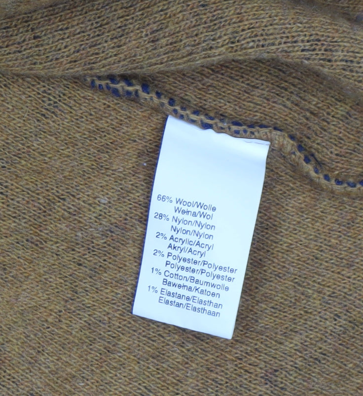 Chiaramente Womens Blue Wool Cape Jumper L Relaxed Fit
