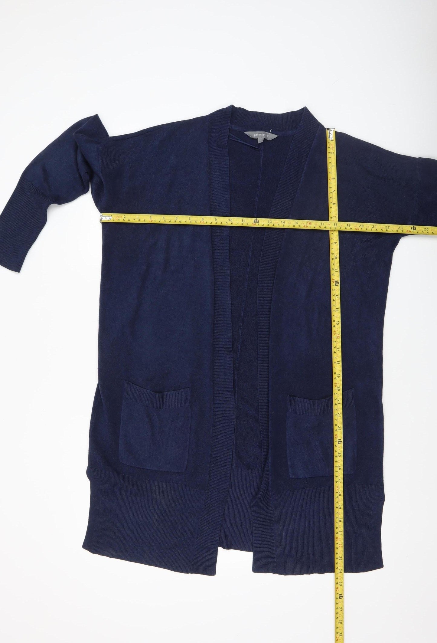 Principles Women’s Blue Long Sleeve Open Cardigan Size 14
