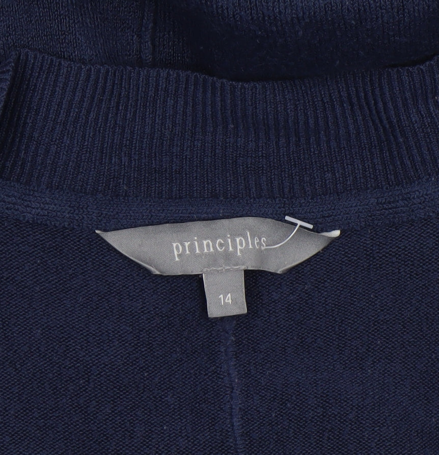 Principles Women’s Blue Long Sleeve Open Cardigan Size 14