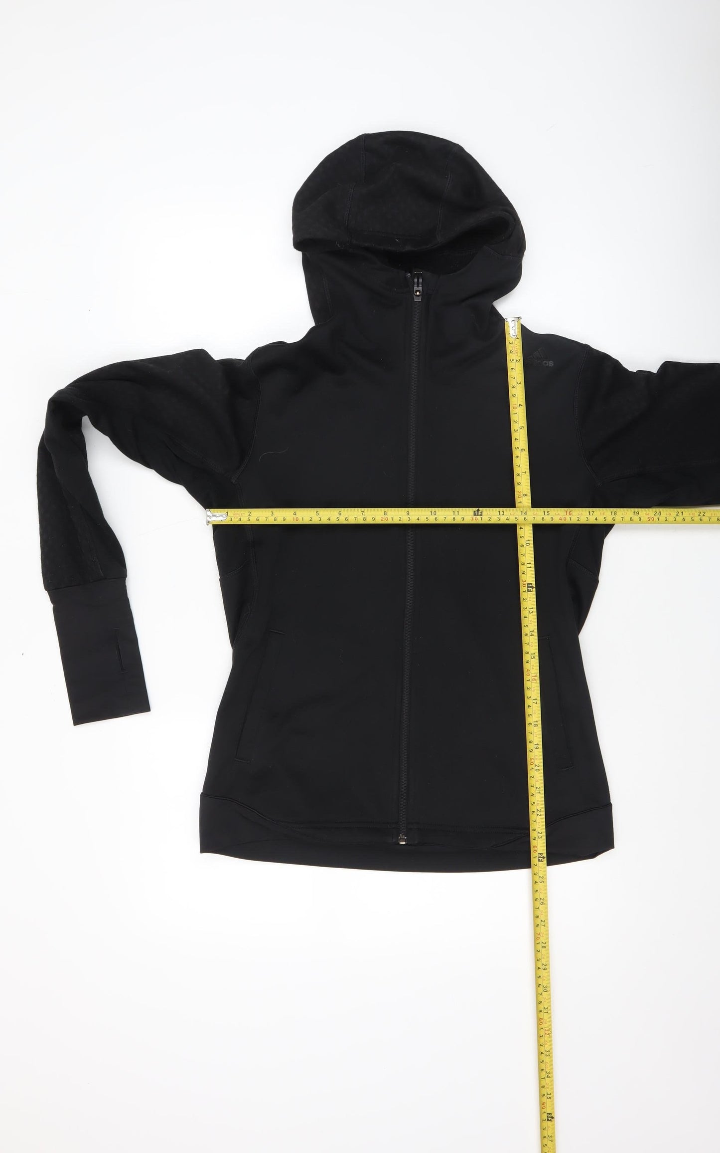 Adidas Women's Black Full Zip Hooded Sweatshirt Size S 8-10 Climalite