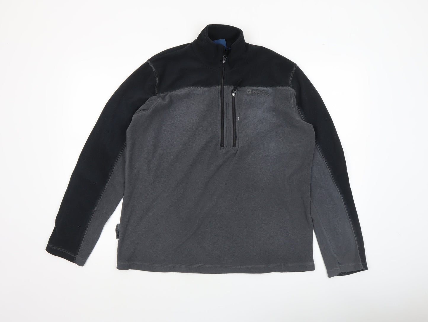 Mountain Warehouse Men's Grey Fleece Half Zip Pullover Sweatshirt M