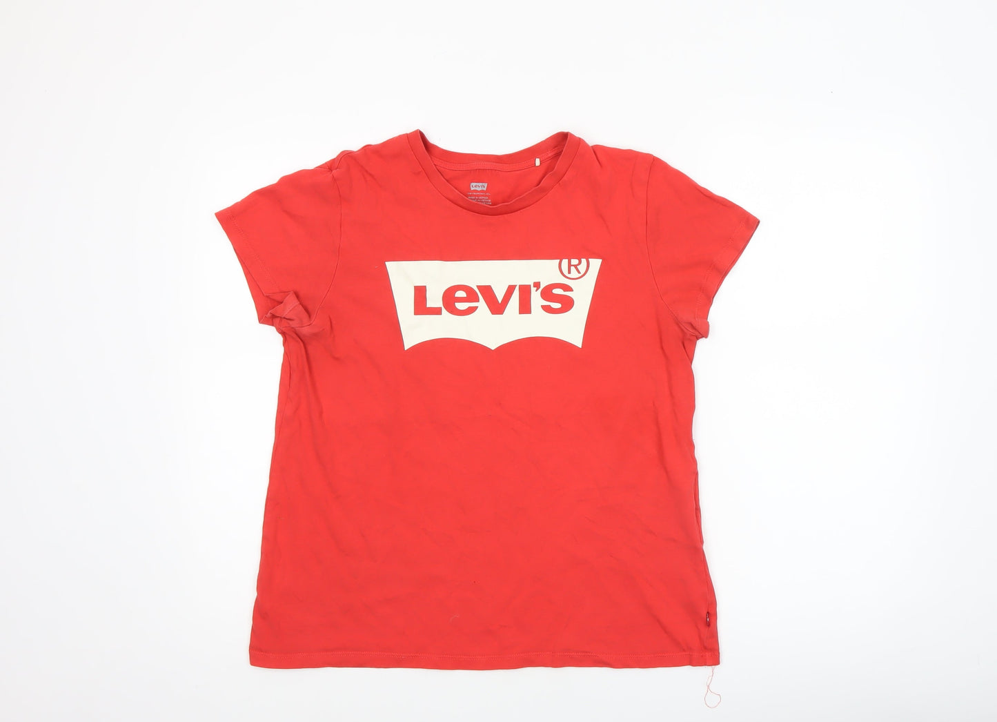 Levi's Womens Red Classic Logo Cotton T-Shirt L