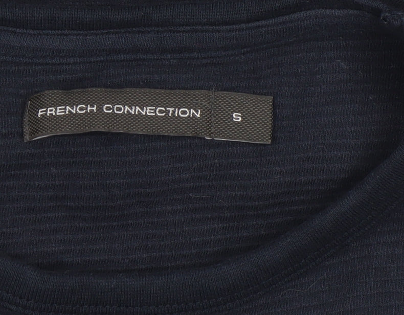 French Connection Men's Blue Cotton Crew Neck T-Shirt Size S