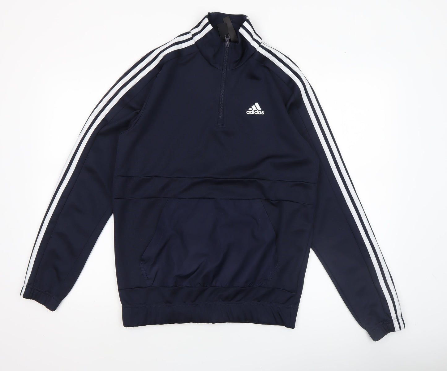 Adidas Men's Blue 1/4 Zip Regular Fit Sports Sweatshirt S