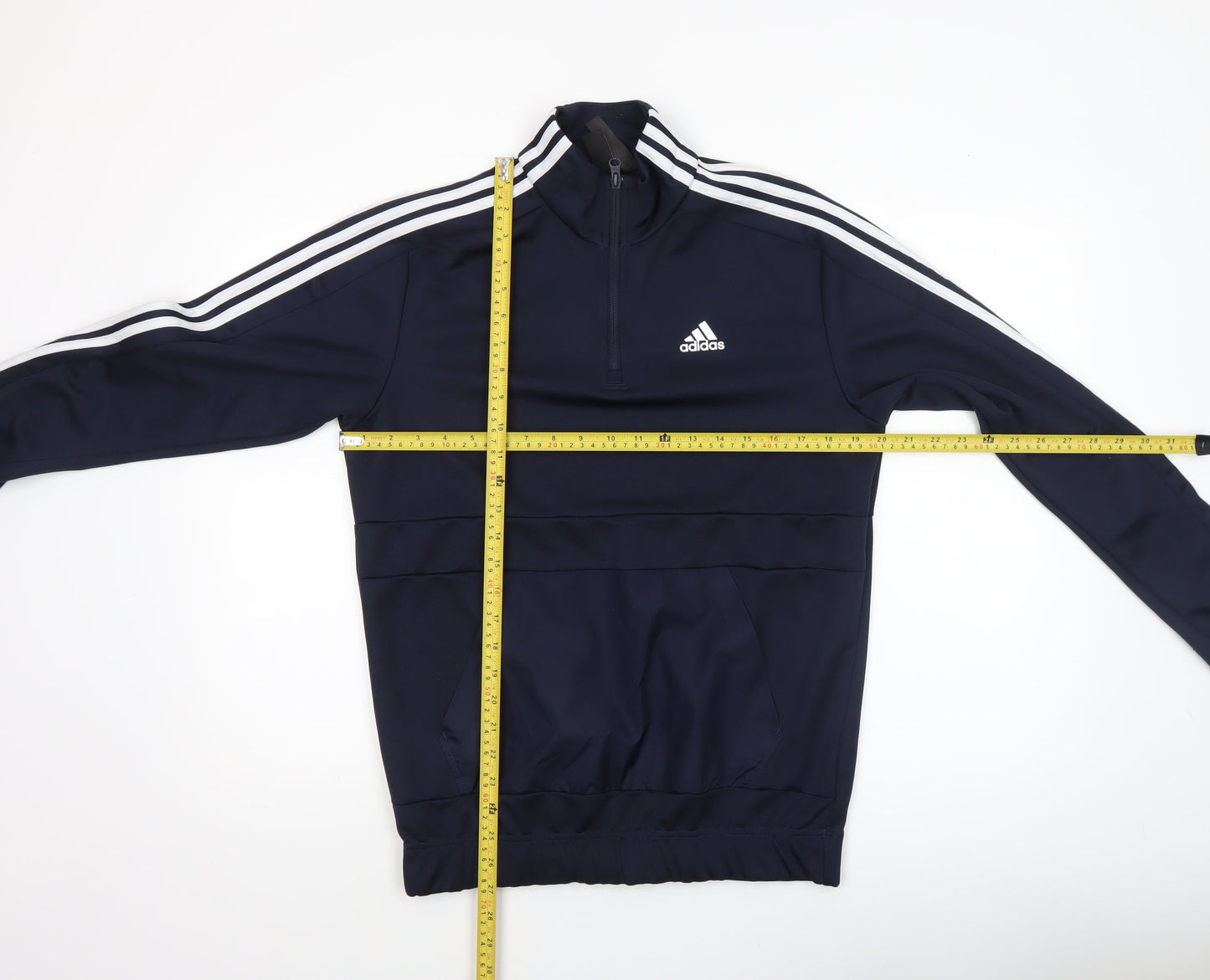 Adidas Men's Blue 1/4 Zip Regular Fit Sports Sweatshirt S