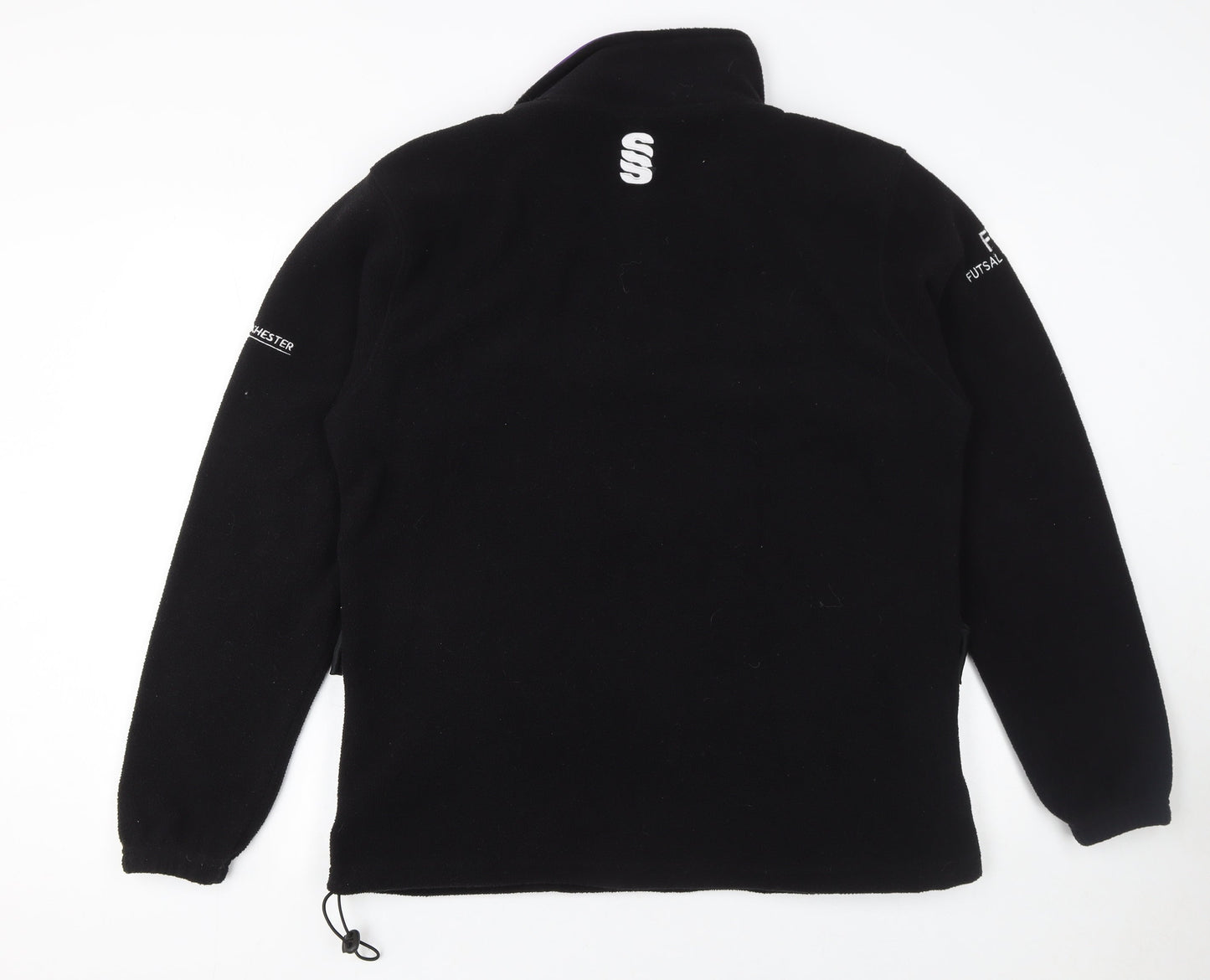Surridge Men's Black Fleece 1/4 Zip Football Jacket Size M
