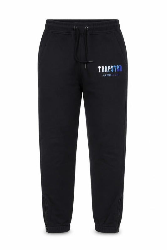 Trapstar Men's Black XS Joggers with Logo and Ankle Zips