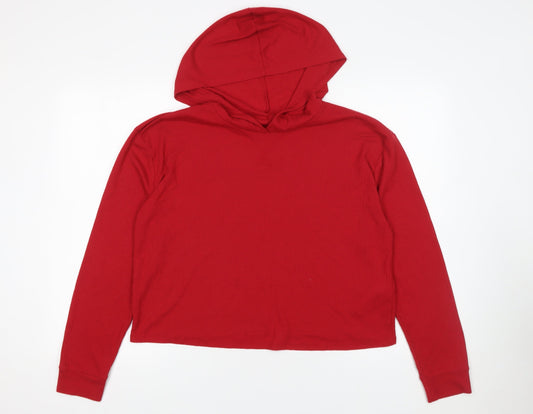 Hollister Women’s Red Long Sleeve Pullover Hoodie Size L