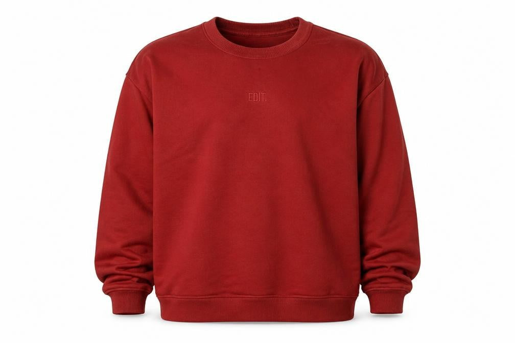 Next Men's Red Crew Neck Sweatshirt L Cotton Casual Pullover