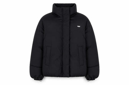 Levi's Women's Black Puffer Jacket Small Polyester Zip Winter Warm Coat