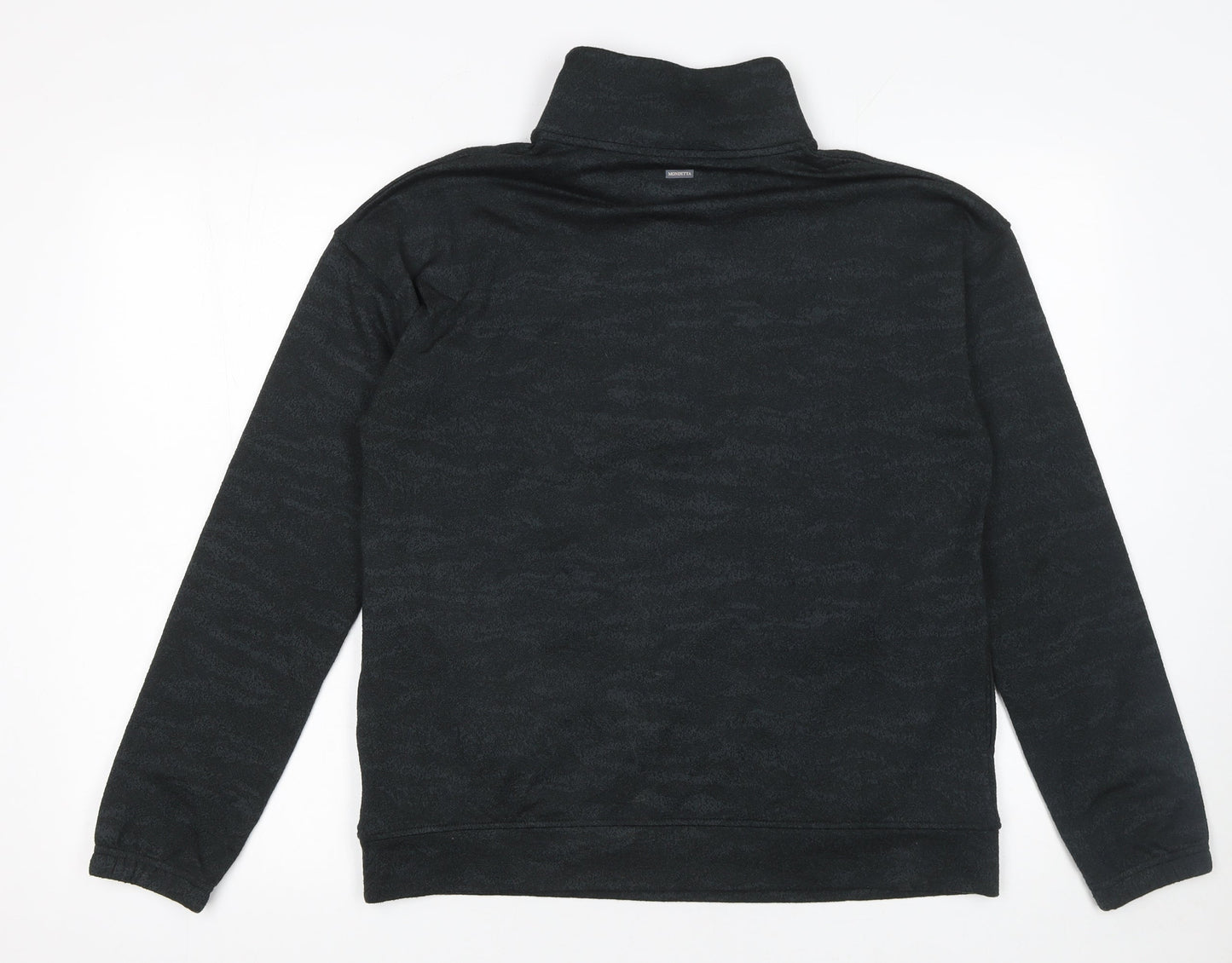 Mondetta Womens Black 1/4 Zip Pullover Sweatshirt Size S