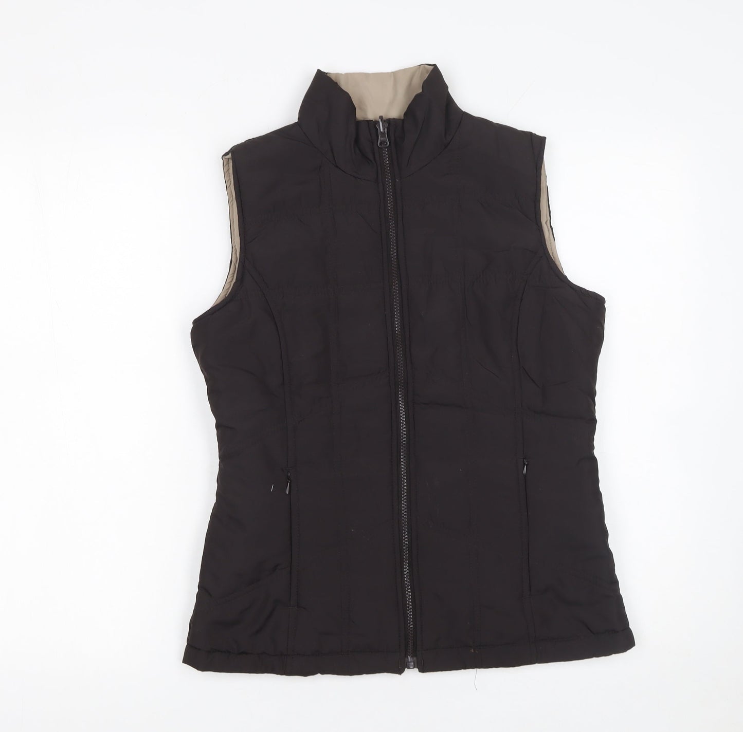 TU Women’s Black Quilted Zip Waistcoat Size 10 Lightweight Bodywarmer