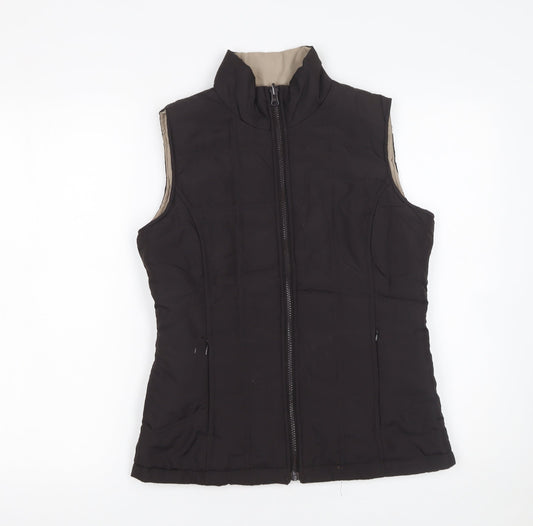 TU Women’s Black Quilted Zip Waistcoat Size 10 Lightweight Bodywarmer