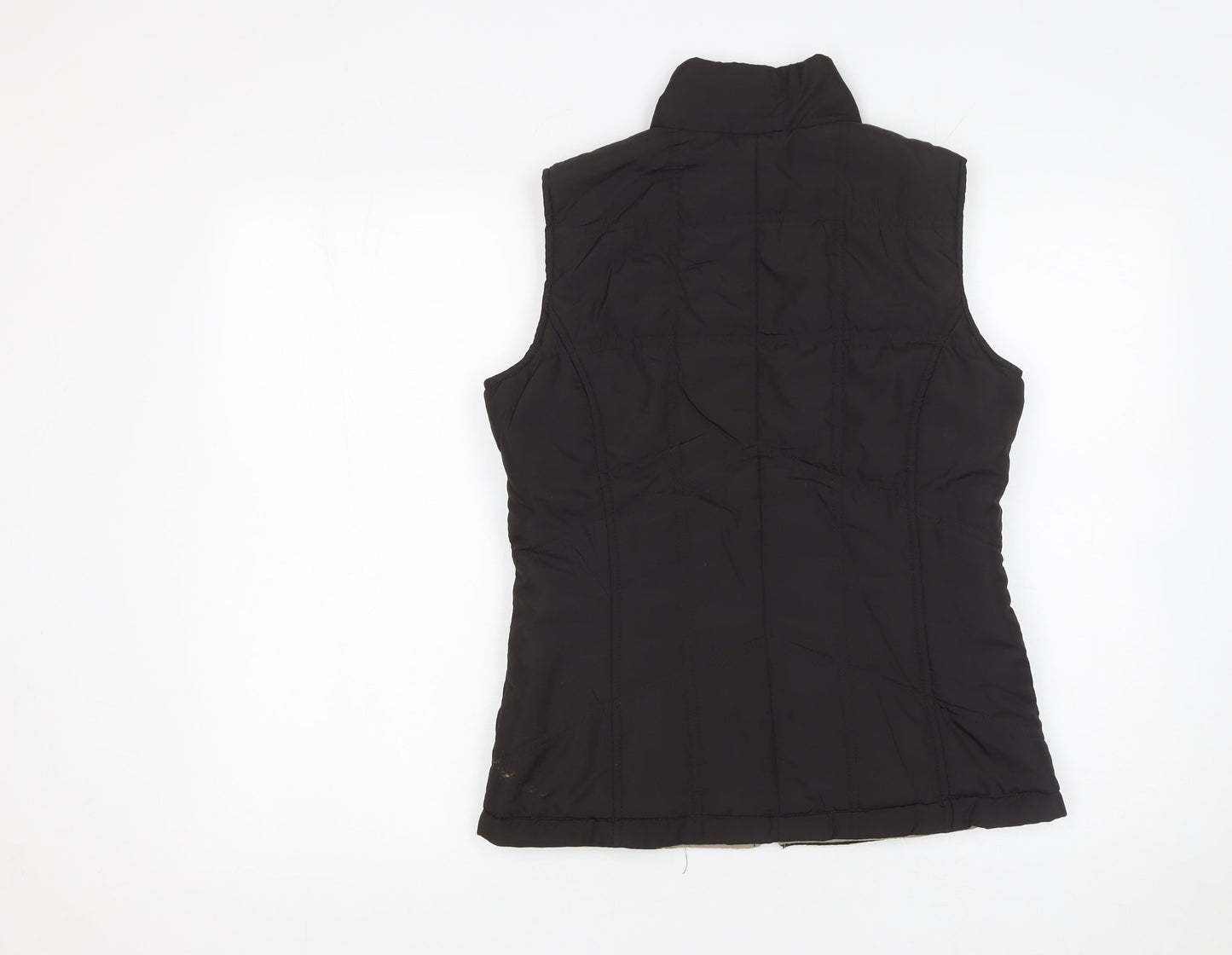 TU Women’s Black Quilted Zip Waistcoat Size 10 Lightweight Bodywarmer